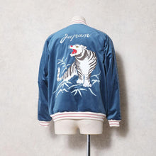 Load image into Gallery viewer, HOUSTON VELVETEEN SOUVENIR JACKET (TIGER) / 別珍 - BLUE
