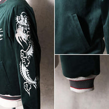 將圖片載入圖庫檢視器 HOUSTON VELVETEEN SOUVENIR JACKET (MAP) / 別珍 - GREEN
