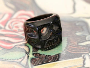 TIKI SKULL RING -BLACK-