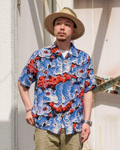 將圖片載入圖庫檢視器 HOUSTON “百虎” ALOHA SHIRT - NAVY
