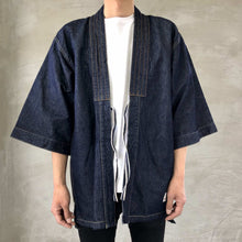 Load image into Gallery viewer, BLUE SAKURAv - &quot;DENTO&quot; DENIM KIMONO JACKET ［WASHI ver.］
