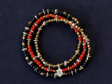 Load image into Gallery viewer, TRIPLE PART LONG BEADS -RED
