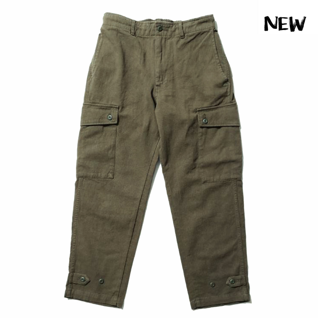 HOUSTON COTTON LINEN CARGO PANTS -OLIVE