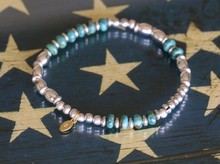 Load image into Gallery viewer, METAL BEADS &amp; TURQUOISE -SHORT-
