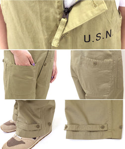 U.S. NAVY SLAB STIN DECK PANTS - LADIES