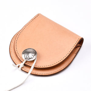 FUNNY LEATHER COIN CASE - TAN
