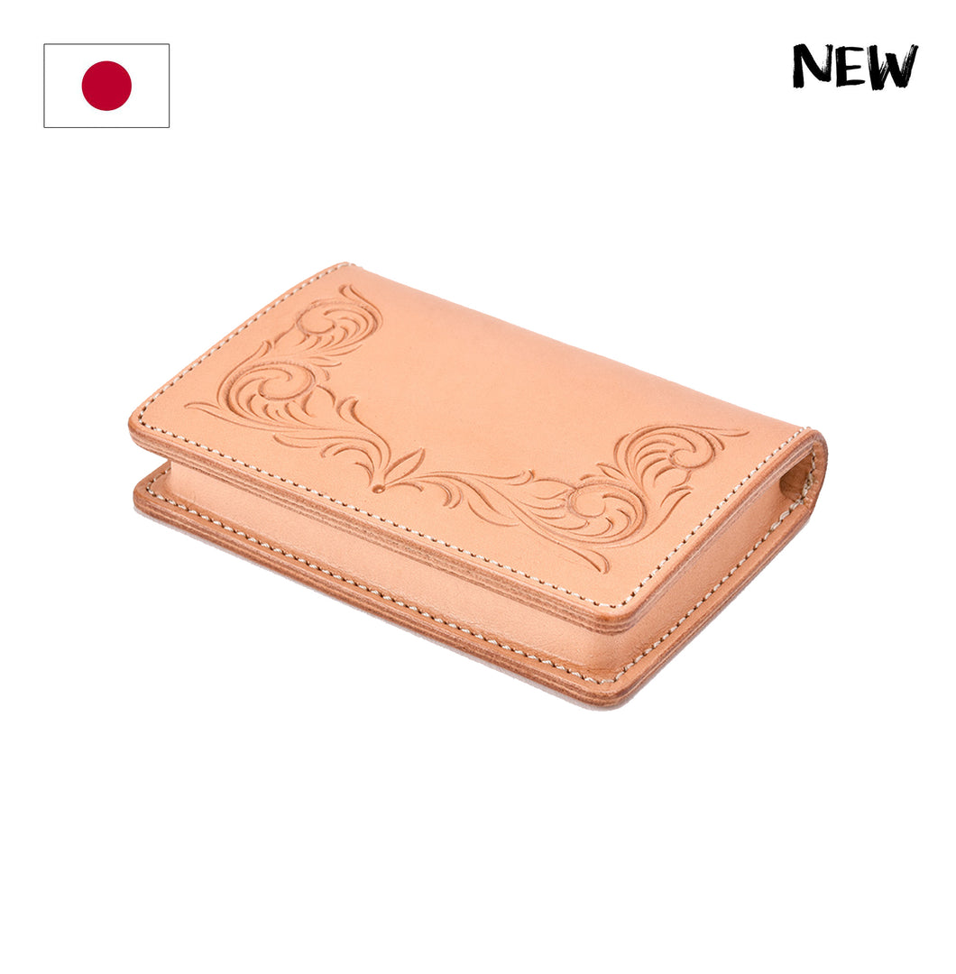 FUNNY LEATHER CARD CASE - TAN