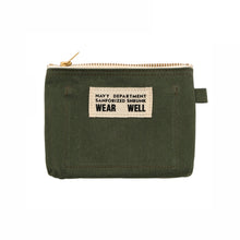 Load image into Gallery viewer, UES DENIM TALON ZIPPER POUCH EAGLE - OLIVE
