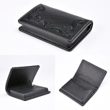 Load image into Gallery viewer, FUNNY LEATHER CARD CASE - BALCK
