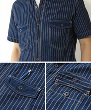 Load image into Gallery viewer, EIGHT’G 8oz WABASH STRIPE WORK SHIRT

