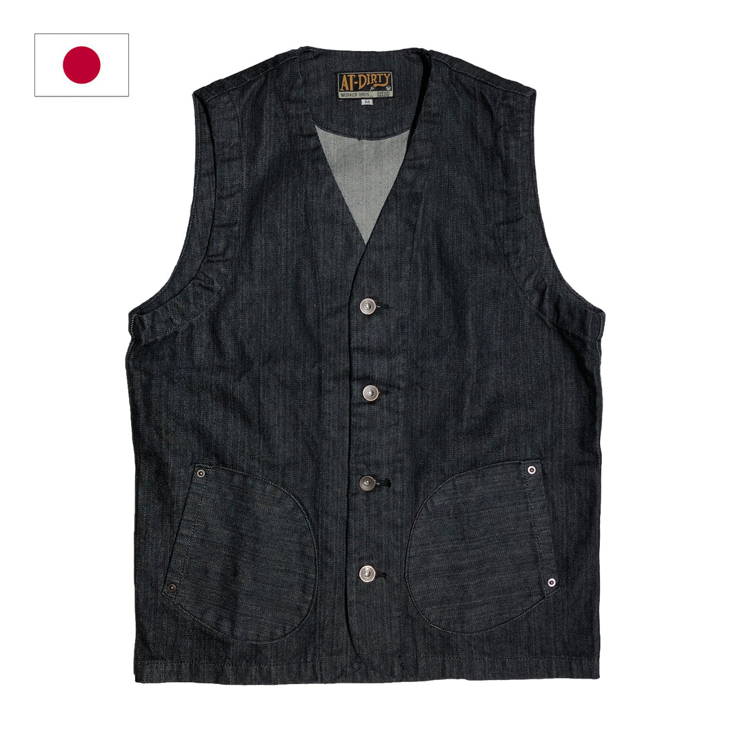 AT-DIRTY WORKER DENIM VEST - CRAFTMAN