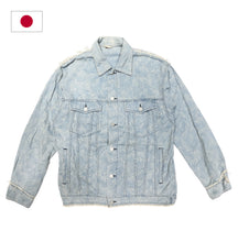 Load image into Gallery viewer, IROQUOIS NATIVE FEATHER JACQUARD DENIM JACKET - CRAFTMAN
