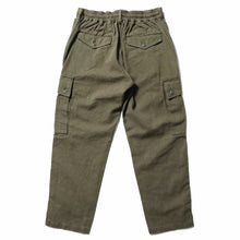將圖片載入圖庫檢視器 HOUSTON COTTON LINEN CARGO PANTS -OLIVE
