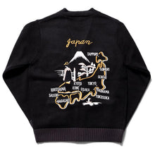 將圖片載入圖庫檢視器 HOUSTON SOUVENIR CARDIGAN (MAP) - BLACK
