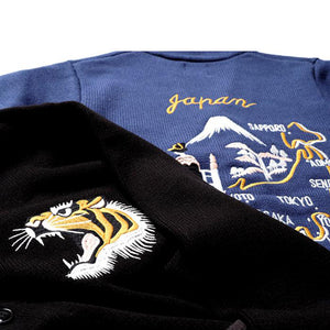 HOUSTON SOUVENIR CARDIGAN (MAP) - BLACK