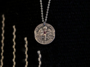 DIME NECKLACE -RUBY-