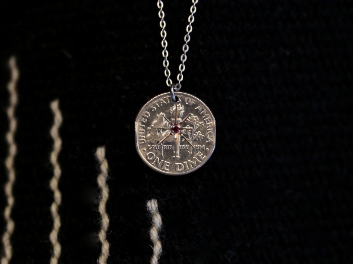DIME NECKLACE -RUBY-