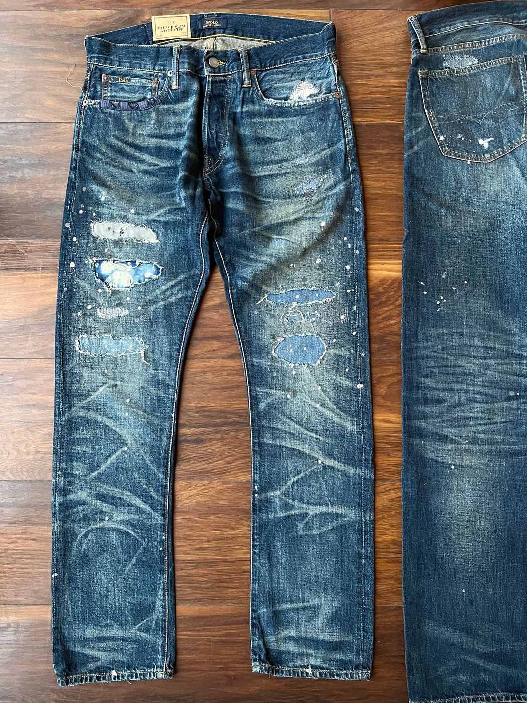 RALPH LAUREN ROPE DYED PATCHWORK DENIM